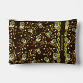 Eulen und Blume Zubehörtasche (Vorderseite)