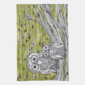 Eulen und Geschirrtuch der Schmetterlings-2 (Vertikal)