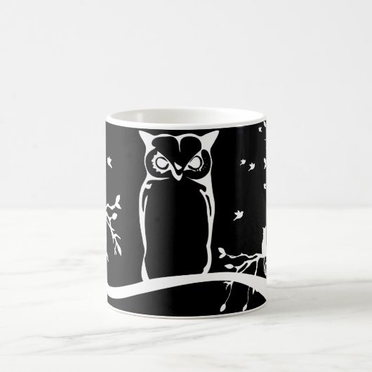 Eulen-und Katzen-Kaffee-Tasse Kaffeetasse (Mittel)