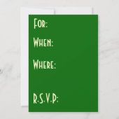 Eulen-und Pfau-Einladungen Einladung (Rückseite)