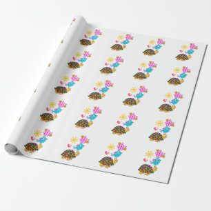 Eulen und Schildkröten Geschenkpapier