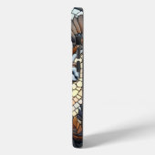 Eulen- und Wolf-Mosaik-Kunst Case-Mate iPhone Hülle (Rückseite / Links)