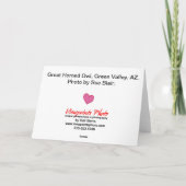 Eulen-Valentinsgruß-Karte Feiertagskarte (Rückseite)