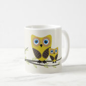 Eulen verbinden auf dem Baum Kaffeetasse (VorderseiteRechts)