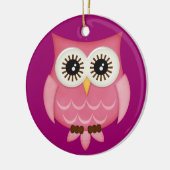 Eulen-Verzierung Keramik Ornament (Links)