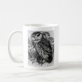Eulen, Vintage Gravur Kaffeetasse (Links)