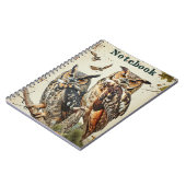 Eulen Vintage Notizblock (Linke Seite)