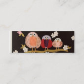 Eulen-Visitenkarte dünn Mini Visitenkarte (Rückseite)