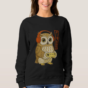 Eulen-Vogel Japanischer Gamer Art Männer Frauen Ju Sweatshirt
