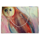 Eulen-Vogel-Kunst Große Geschenktüte (Vorderseite)