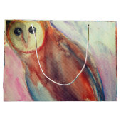 Eulen-Vogel-Kunst Große Geschenktüte (Rückseite)