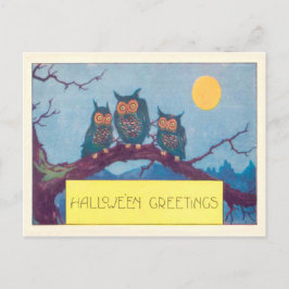Eulen-Vollmond-Baum Postkarte
