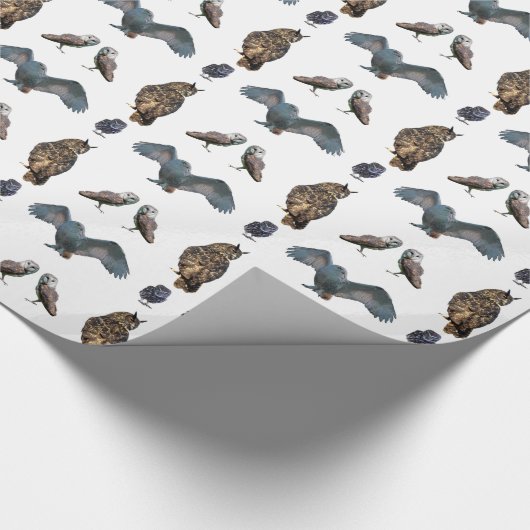 Eulen-Wahnsinn-Geschenkpapier (Farbe wählen) Geschenkpapier (Ecke)