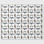 Eulen-Wahnsinn-Geschenkpapier (Farbe wählen) Geschenkpapier (Flach)