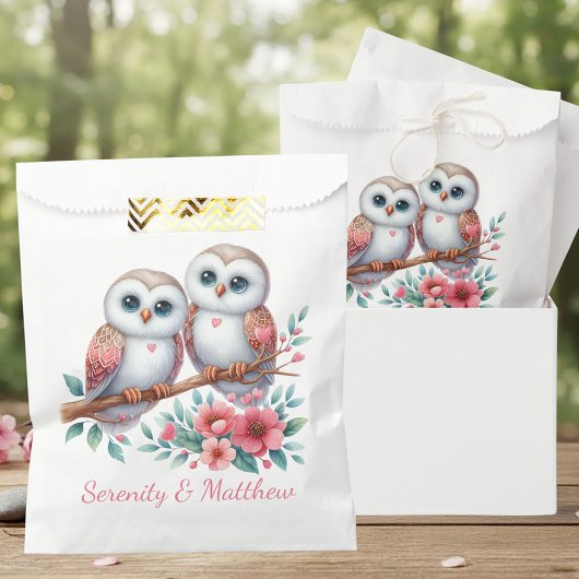 Eulen-Wald-Boho-Landhochzeit Geschenktütchen
