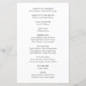 Eulen-Wald-Boho-Landhochzeitsprogramm (Rückseite)