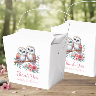 Eulen-Wald-Boho-Rustikale-Land-Hochzeit-Dankeschön Geschenkschachtel