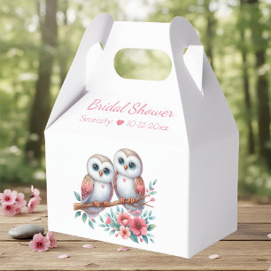 Eulen-Wald-Boho-Rustikale-Land-Hochzeitsdusche Geschenkschachtel