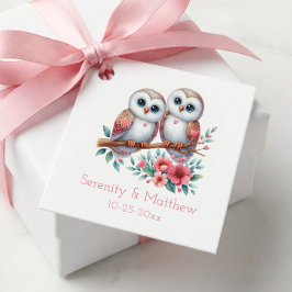 Eulen-Wald-Boho-Rustikale-Landhochzeit Geschenkanhänger