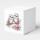 Eulen-Wald-Boho-Rustikale-Landhochzeit Geschenkschachtel (Vorderseite)
