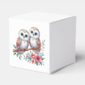 Eulen-Wald-Boho-Rustikale-Landhochzeit Geschenkschachtel (Rückseite)