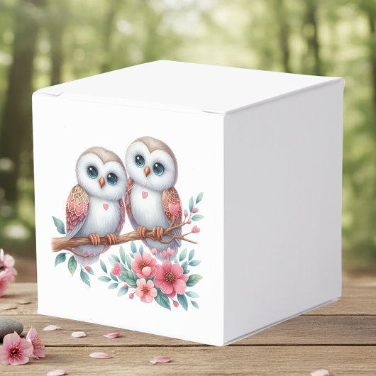 Eulen-Wald-Boho-Rustikale-Landhochzeit Geschenkschachtel