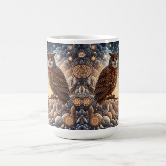 Eulen-Weihnachten Kaffeetasse (Mittel)
