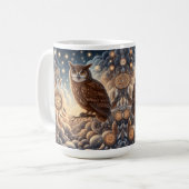Eulen-Weihnachten Kaffeetasse (Vorderseite Links)