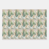 Eulen-Weihnachts-Geschenkpapier-Set mit 3 flachen  Geschenkpapier Set (Vorderseite 2)