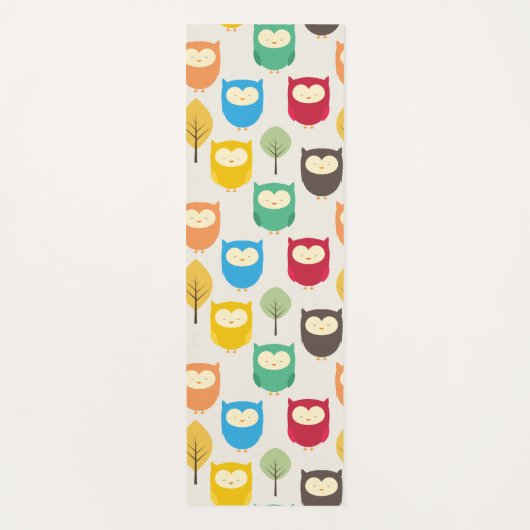 Eulen Yogamatte (Vorderseite)