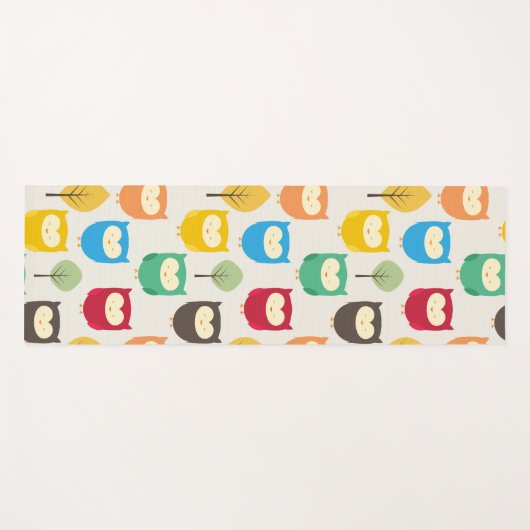 Eulen Yogamatte (Vorderseite (Horizontal))