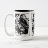 Eulen Zweifarbige Tasse (Links)