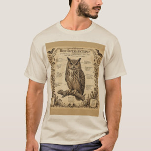 Eulenanatomie Nachtstudie T-Shirt