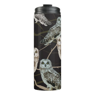Eulenast: Einsamer Vogelsitz. Thermosbecher