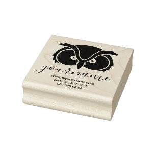 Eulenaugen-Logo Gummistempel