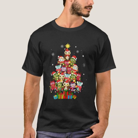 Eulenbaum hässliche Vögel feiern T-Shirt (Vorderseite)