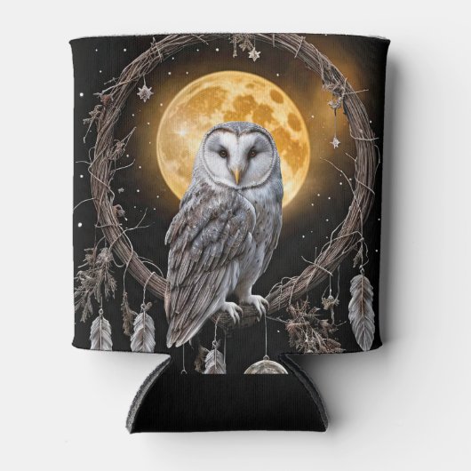 Eulendrachenfänger Boho mit Mond Dosenkühler (Vorderseite)