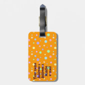 Eulenfamilie Gepäckanhänger (Rückseite vertikal)