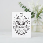 Eulenfarben Postkarte (Stehend Vorderseite)