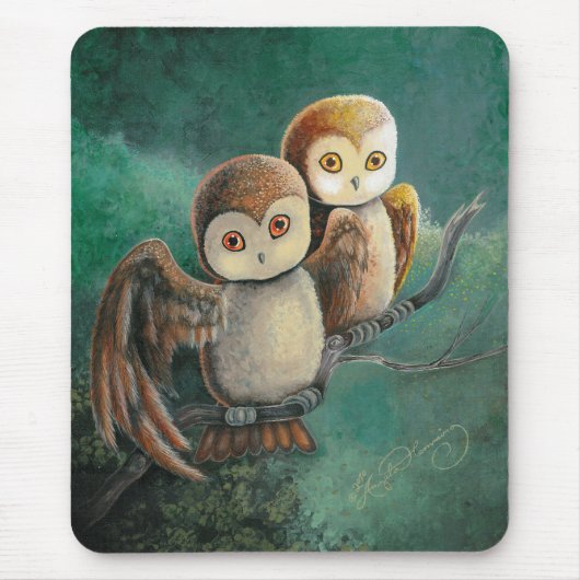 Eulenfreunde Eulenkunst Mousepad (Vorne)