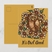 Eulengänseblümchen Postkarte (Vorne/Hinten)