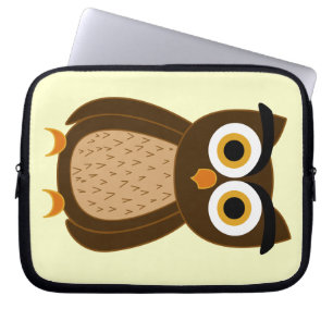 Eulenillustration mit Charme Laptopschutzhülle