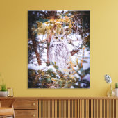 Eulenkarte Leinwanddruck (Insitu (Wohnzimmer))