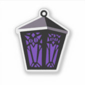 Eulenlaternen-Aufkleber - Violett Aufkleber (Vorderseite)