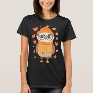 Eulenliebhaber-Herz-Mädchen Valentinstag Frauen Eu T-Shirt