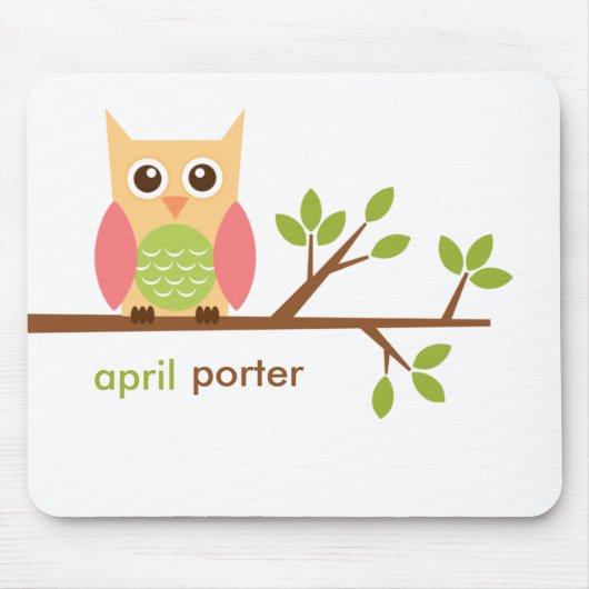 EulenMausunterlage Mousepad (Vorne)