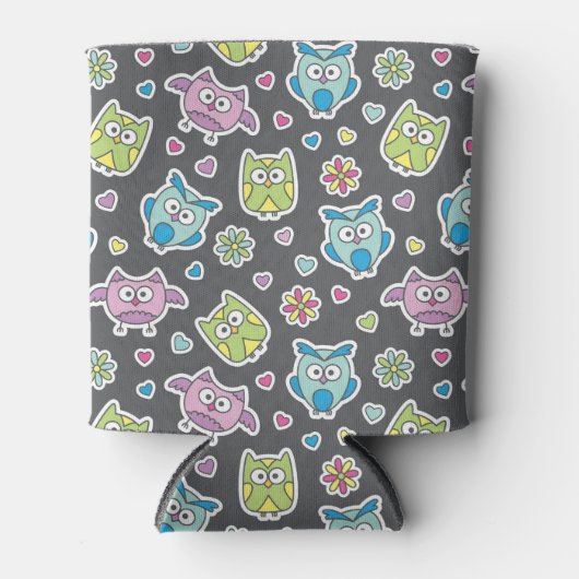 Eulenmuster Dosenkühler (Vorderseite)