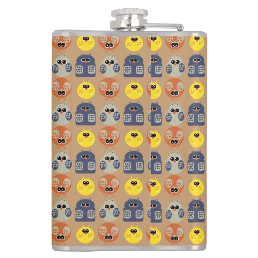 Eulenmuster Flachmann (Rückseite)