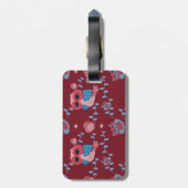 Eulenmuster Gepäckanhänger (Rückseite vertikal)