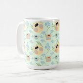 Eulenmuster Kaffeetasse (Vorderseite Links)